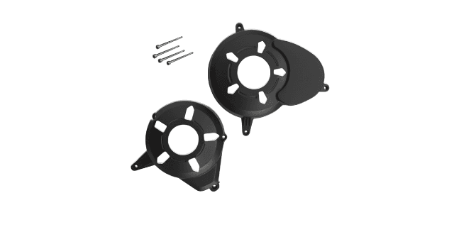 KIT PROTECTOR PLASTICO TAPA VOLANTE-TAPA CLUTCH PULSAR 180 - 220 NEGRA